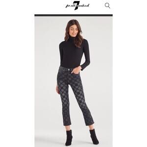7 for all Mankind HW slim kick vintage  luxe sequins jeans black sz 25 $395